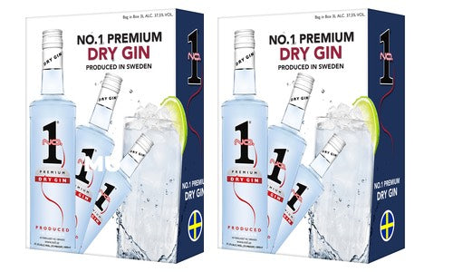 2-pack NO 1 Premium Svensk vodka 3L BiB